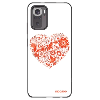 Picasee silikonowe czarne etui na Xiaomi Redmi Note 11S 4G - Big heart