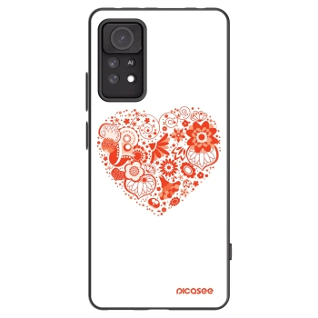 Picasee silikonowe czarne etui na Xiaomi Redmi Note 11 Pro 5G - Big heart