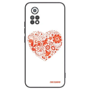 Picasee silikonowe czarne etui na Xiaomi Poco X4 Pro 5G - Big heart