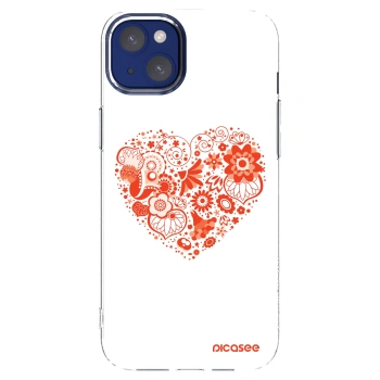Picasee silikonowe przeźroczyste etui na Apple iPhone 14 Plus - Big heart