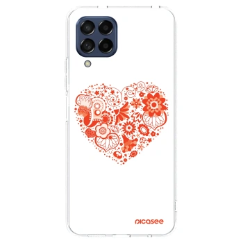 Picasee silikonowe przeźroczyste etui na Samsung Galaxy M53 5G - Big heart