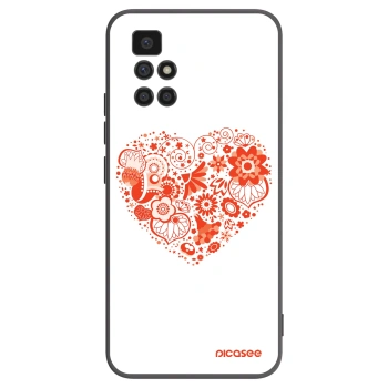 Picasee silikonowe czarne etui na Xiaomi Redmi 10 (2022) - Big heart