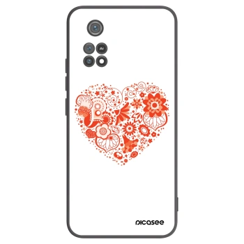 Picasee silikonowe czarne etui na Xiaomi Poco M4 Pro - Big heart