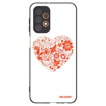 Picasee silikonowe czarne etui na Samsung Galaxy A23 A236B 5G - Big heart