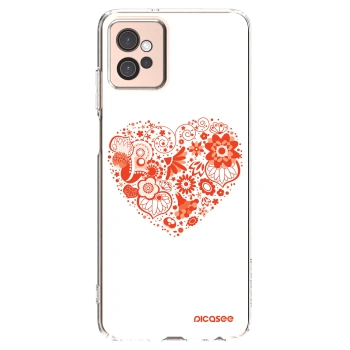 Picasee silikonowe przeźroczyste etui na Motorola Moto G32 - Big heart