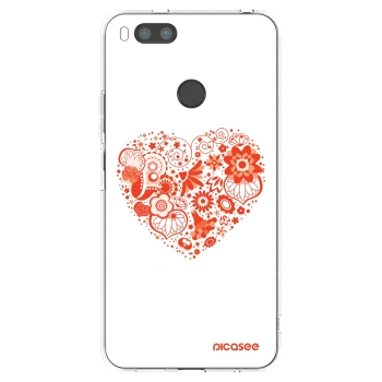 Picasee silikonowe przeźroczyste etui na Xiaomi Redmi A1 - Big heart