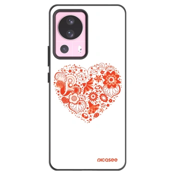 Picasee silikonowe czarne etui na Xiaomi 13 Lite - Big heart