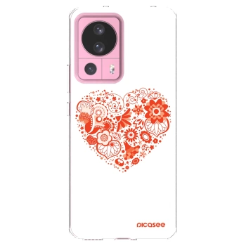 Picasee silikonowe przeźroczyste etui na Xiaomi 13 Lite - Big heart