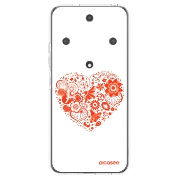 Picasee silikonowe przeźroczyste etui na Honor Magic5 Lite 5G - Big heart