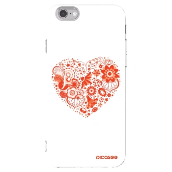 Picasee silikonowe przeźroczyste etui na Apple iPhone 6/6S - Big heart