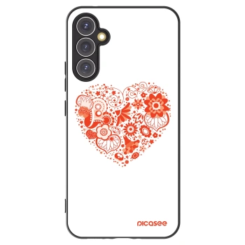Picasee silikonowe czarne etui na Samsung Galaxy A34 5G A346B - Big heart