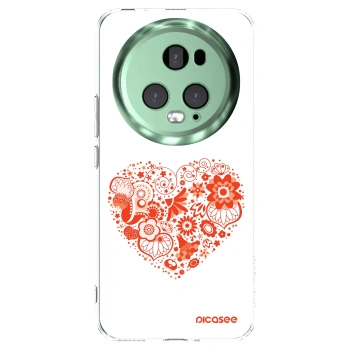 Picasee silikonowe przeźroczyste etui na Honor Magic5 Pro - Big heart