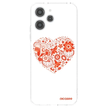 Picasee silikonowe przeźroczyste etui na Xiaomi Redmi 12 4G - Big heart