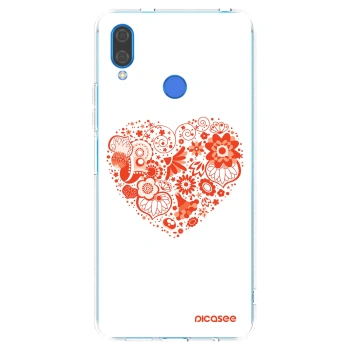 Picasee silikonowe przeźroczyste etui na Huawei Nova 3i - Big heart