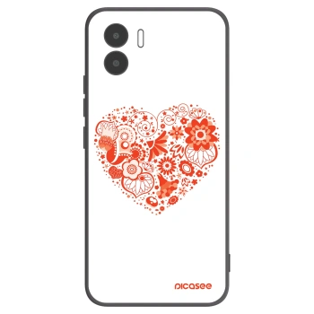 Picasee silikonowe czarne etui na Xiaomi Redmi A2 - Big heart