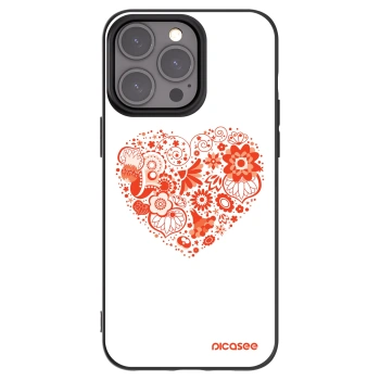 Picasee silikonowe czarne etui na Apple iPhone 15 Pro Max - Big heart