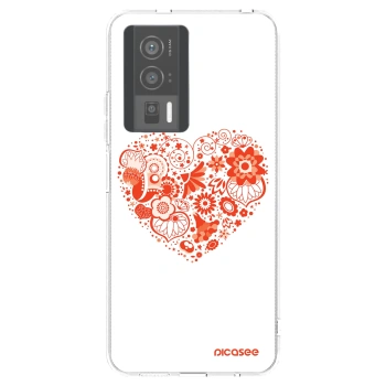 Picasee silikonowe przeźroczyste etui na Xiaomi Poco F5 Pro 5G - Big heart