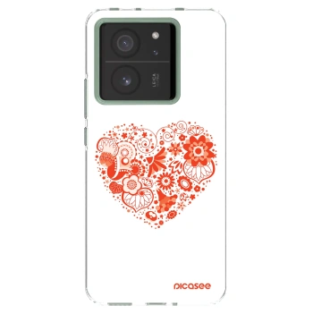 Picasee silikonowe przeźroczyste etui na Xiaomi 13T - Big heart