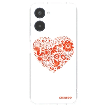 Picasee silikonowe przeźroczyste etui na Realme 10 4G - Big heart
