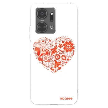 Picasee silikonowe przeźroczyste etui na Honor X7a - Big heart