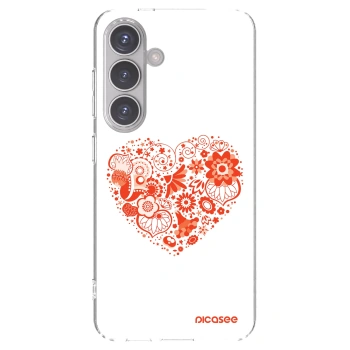 Picasee silikonowe przeźroczyste etui na Samsung Galaxy S24 S921B 5G - Big heart