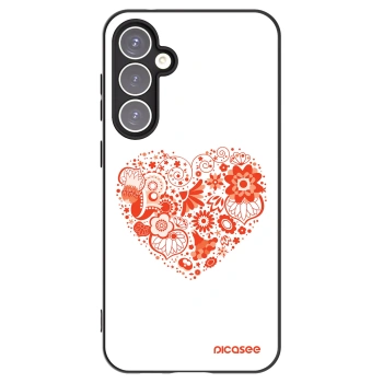Picasee silikonowe czarne etui na Samsung Galaxy S23 FE S711B - Big heart
