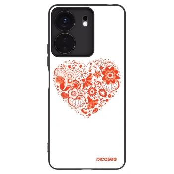 Picasee silikonowe czarne etui na Xiaomi Redmi 13C 4G - Big heart