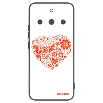Picasee silikonowe czarne etui na Realme 11 Pro+ - Big heart