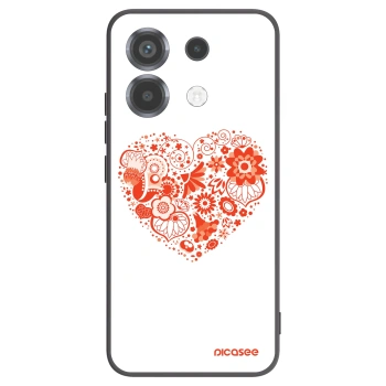 Picasee silikonowe czarne etui na Xiaomi Poco X6 - Big heart
