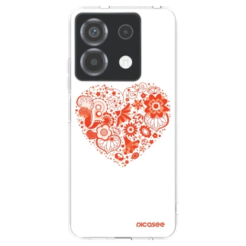 Picasee silikonowe przeźroczyste etui na Xiaomi Poco X6 - Big heart