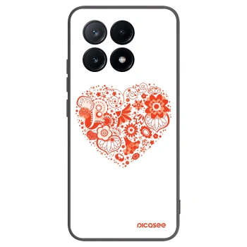 Picasee silikonowe czarne etui na Xiaomi Poco X6 Pro - Big heart