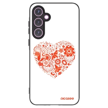 Picasee silikonowe czarne etui na Samsung Galaxy A35 5G A356B - Big heart