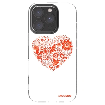 Picasee silikonowe przeźroczyste etui na Apple iPhone 16 Pro - Big heart