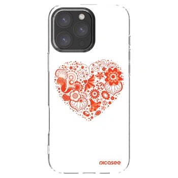 Picasee silikonowe przeźroczyste etui na Apple iPhone 16 Pro Max - Big heart