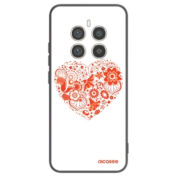 Picasee silikonowe czarne etui na Realme 12 Pro 5G - Big heart