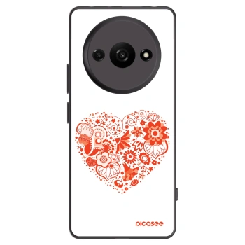 Picasee silikonowe czarne etui na Xiaomi Redmi A3 - Big heart