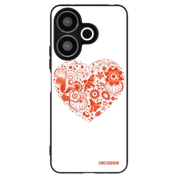 Picasee silikonowe czarne etui na Xiaomi Redmi 13 4G - Big heart
