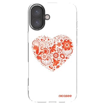 Picasee silikonowe przeźroczyste etui na Apple iPhone 16 Plus - Big heart