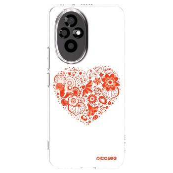 Picasee silikonowe przeźroczyste etui na Honor 200 5G - Big heart