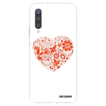 Picasee silikonowe przeźroczyste etui na Xiaomi Mi 9 - Big heart