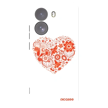 Picasee silikonowe czarne etui na Xiaomi Poco X7 - Big heart