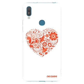 Picasee silikonowe przeźroczyste etui na Huawei Y7 2019 - Big heart