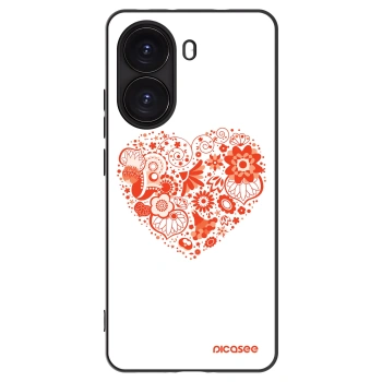 Picasee silikonowe czarne etui na Xiaomi Poco X7 Pro 5G - Big heart