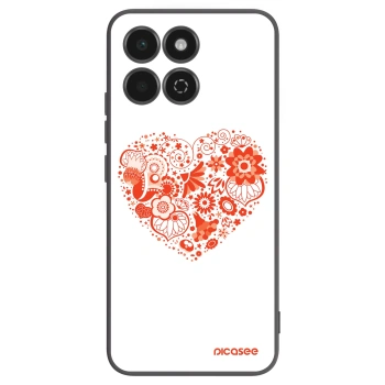 Picasee silikonowe czarne etui na Honor 200 Smart 5G - Big heart