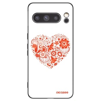 Picasee silikonowe czarne etui na Google Pixel 8 Pro - Big heart