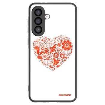 Picasee silikonowe czarne etui na Samsung Galaxy A26 5G A266B - Big heart