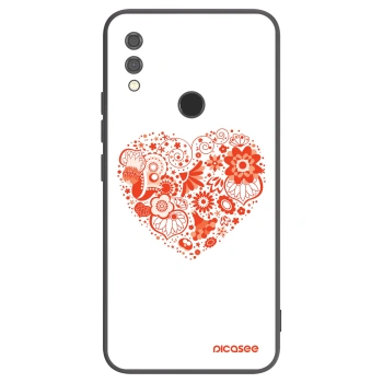 Picasee silikonowe czarne etui na Xiaomi Redmi Note 7 - Big heart