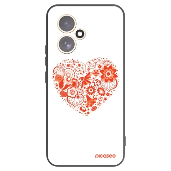 Picasee silikonowe czarne etui na Honor 400 5G - Big heart
