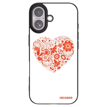 Picasee silikonowe czarne etui na Apple iPhone 17 - Big heart