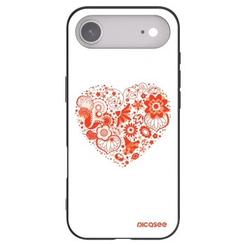 Picasee silikonowe czarne etui na Apple iPhone Air - Big heart